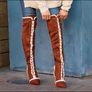 Lace up boots w/ heels